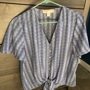 Michael Kors tie front blouse